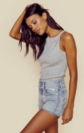 FRAME Denim Knot Shoulder Tank at Planet Blue