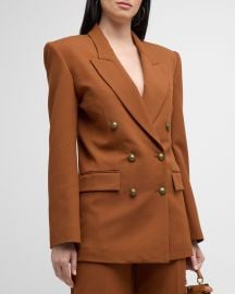 FRAME Double-Breasted Slim Blazer at Neiman Marcus