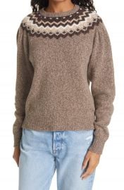 FRAME Fair Isle Merino Wool  amp  Cashmere Blend Sweater   Nordstrom at Nordstrom