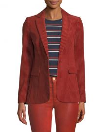 FRAME Fine Variegated One-Button Blazer Jacket at Neiman Marcus