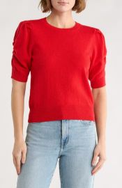 FRAME Frankie Puff Short Sleeve Sweater in Navy at Nordstrom Rack at Nordstrom Rack