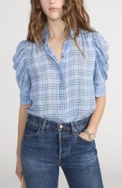 FRAME Gillian Plaid Silk Button-Up Shirt at Nordstrom