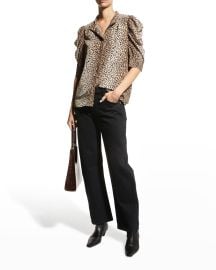 FRAME Gillian Puff-Sleeve Top at Neiman Marcus