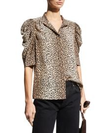 FRAME Gillian Puff-Sleeve Top at Neiman Marcus