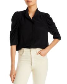 FRAME Gillian Puffed Shoulder Blouse Bloomingdales at Bloomingdales