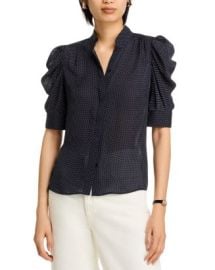 FRAME Gillian Silk Top Bloomingdales at Bloomingdales