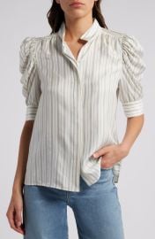 FRAME Gillian Stripe Silk Button-Up Shirt at Nordstrom