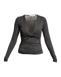 FRAME Layered Wrap Long-Sleeve Tee at Neiman Marcus