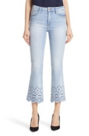 FRAME Le Crop Eyelet Hem Mini Boot Jeans  Adelaide    Nordstrom at Nordstrom