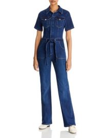 FRAME Le Flare de Francois Denim Jumpsuit in Lemmie Bloomingdales at Bloomingdales