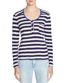 FRAME Le Nautical Stripe Henley Top at Bloomingdales