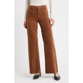 FRAME Le Slim Palazzo Patch Pocket High Waist Wide Leg Corduroy Jeans at Nordstrom