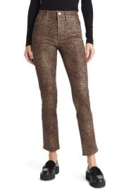 FRAME Le Sylvie Coated High Waist Straight Leg Jeans at Nordstrom