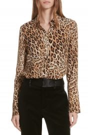 FRAME Leopard Print Silk Blouse   Nordstrom at Nordstrom