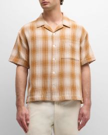 FRAME Menx27s Baja Plaid Camp Shirt at Neiman Marcus