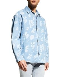 FRAME Menx27s Denim Summer-Print Sport Shirt at Neiman Marcus