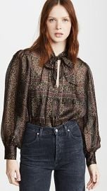 FRAME Metallic Keyhole Top at Shopbop