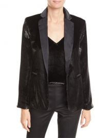 FRAME Metallic Satin Single-Button Blazer at Neiman Marcus