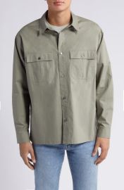 FRAME Military Button-Up Overshirt at Nordstrom