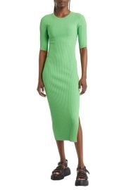 FRAME Mixed Rib Midi Sweater Dress at Nordstrom