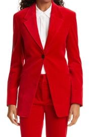 FRAME One-Button Stretch Cotton Velveteen Blazer at Nordstrom