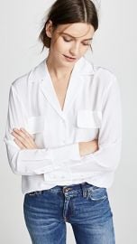 FRAME Pocket Silk Blouse at Shopbop