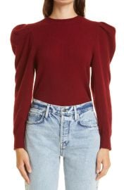 FRAME Puff Shoulder Cashmere Sweater at Nordstrom