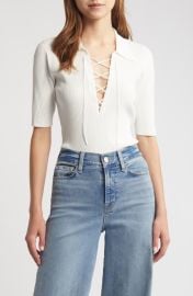 FRAME Rib Polo Sweater at Nordstrom