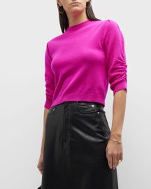 FRAME Ruched Cashmere Sweater at Neiman Marcus