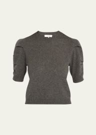 FRAME Ruched Cashmere-Wool Sweater - at Bergdorf Goodman