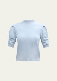 FRAME Ruched Cashmere-Wool Sweater - at Bergdorf Goodman