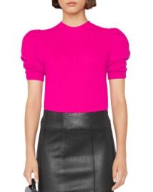 FRAME Ruched Puff Sleeve Sweater Bloomingdales at Bloomingdales