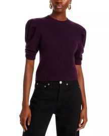 FRAME Ruched Puff Sleeve Sweater Bloomingdales at Bloomingdales