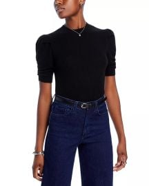 FRAME Ruched Puff Sleeve Sweater Bloomingdales at Bloomingdales