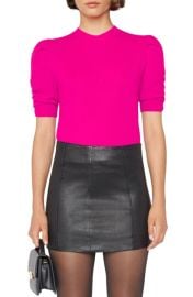 FRAME Ruched Sleeve Recycled Cashmere Blend Sweater at Nordstrom