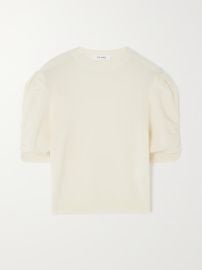 FRAME Ruched recycled cashmere and wool-blend sweater NET-A-PORTER at Net a Porter