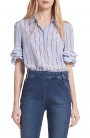 FRAME Ruffle Sleeve Silk Blouse  Nordstrom Exclusive    Nordstrom at Nordstrom