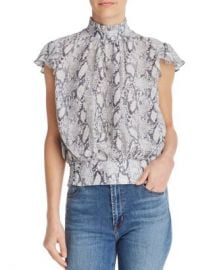 FRAME Ruffled Snake Print Silk Top - 100  Exclusive  Women - Bloomingdale s at Bloomingdales