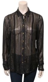 FRAME Sheer Silk Blouse SIZE S eBay at eBay