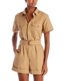 FRAME Short Sleeve Utility Romper Bloomingdales at Bloomingdales