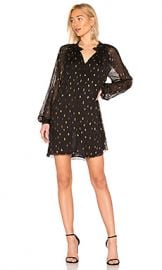 FRAME Smocked Raglan Dress in Noir from Revolve com at Revolve