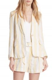 FRAME Stripe Linen Blazer   Nordstrom at Nordstrom