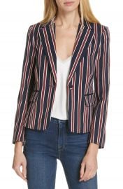 FRAME Stripe Shrunken Blazer   Nordstrom at Nordstrom