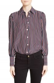 FRAME Stripe Silk Blouse  Nordstrom Exclusive at Nordstrom