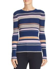 FRAME Striped Rib-Knit Top Bloomingdales at Bloomingdales