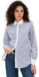 FRAME The Borrowed Shirt Dark Chambray Multi L at Shopbop