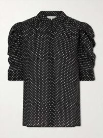 FRAME The Gillian polka-dot silk-voile blouse at Net a Porter