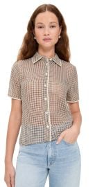FRAME The Houndstooth Top Houndstooth Multi XS at Shopbop