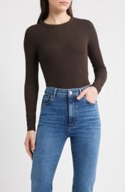 FRAME The Rib Crewneck Top at Nordstrom
