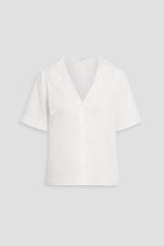 FRAME The Scallop Sailor ramie blouse at The Outnet